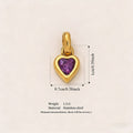 Heart Birthstone Charms
