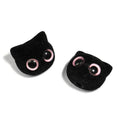 Flocked Big-Eyed Cat Head Beads