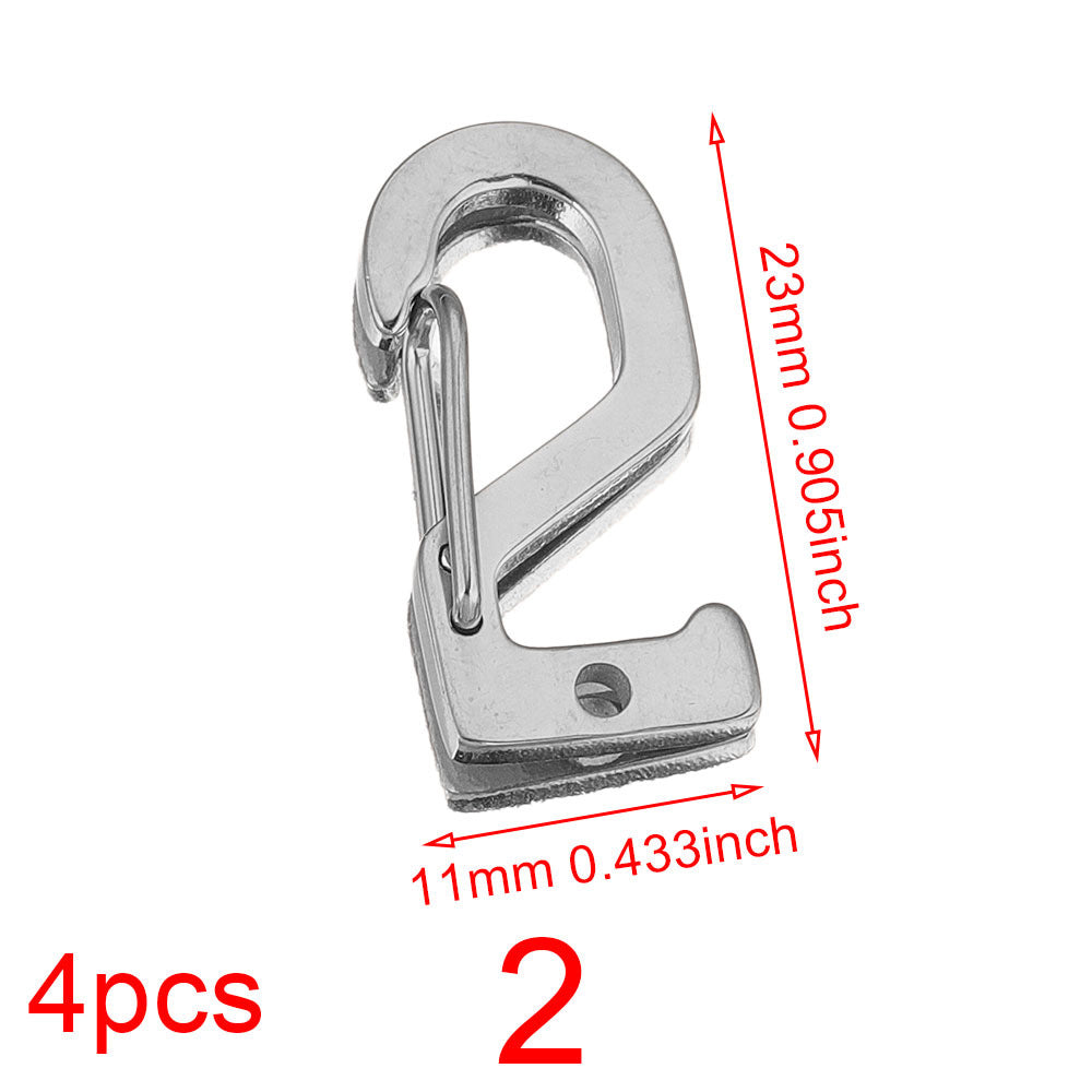 Stainless Steel Number Lobster Clasp Charms 4pc