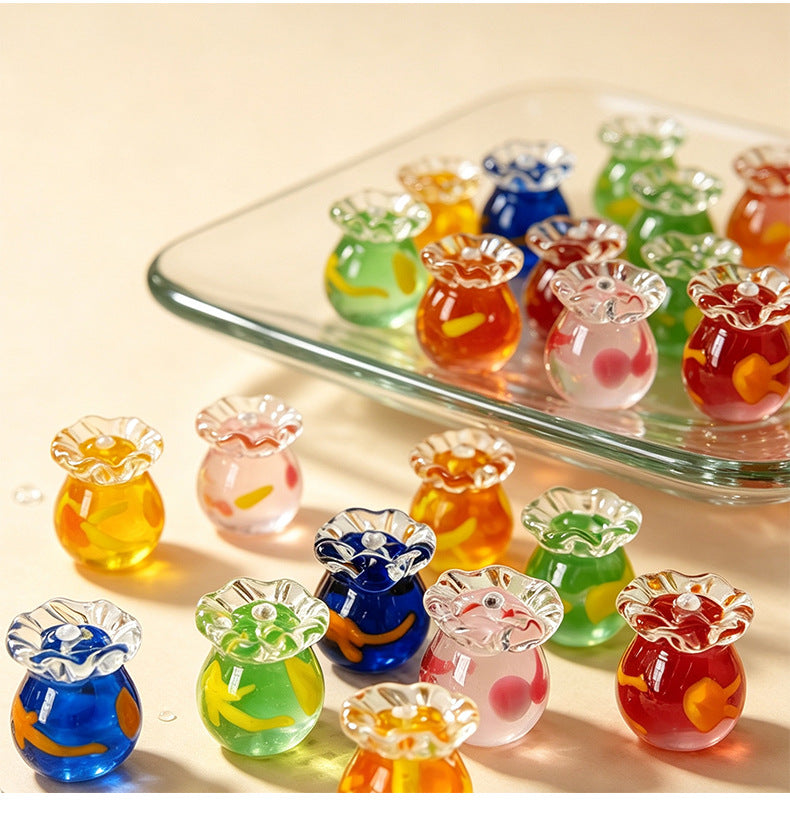 Fish Basket Lampwork Beads