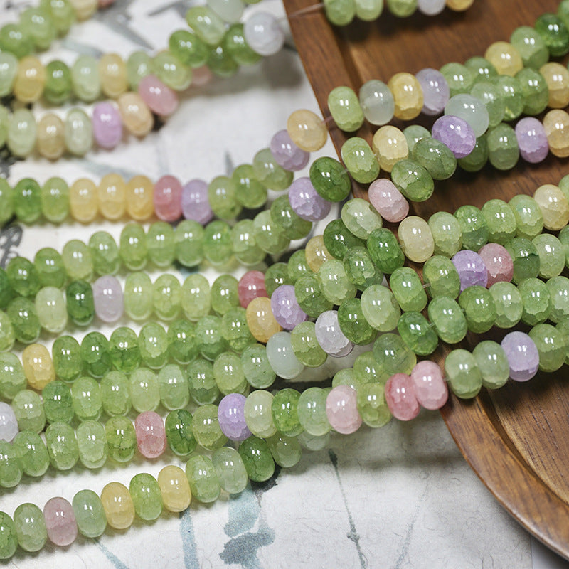 Jade-Style Glazed Abacus Spacer Beads