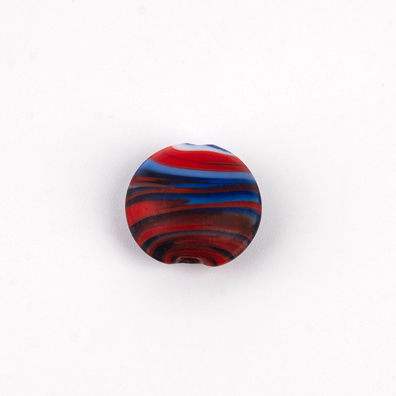 Frosted Tropical Flat Glazed Beads