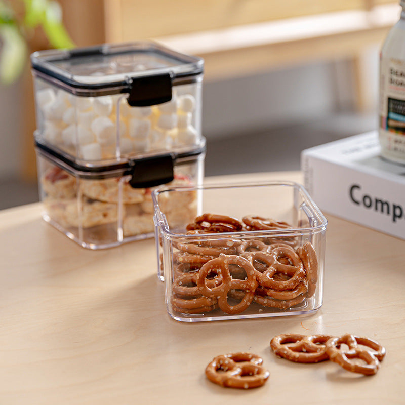 Clear Plastic Buckle-Lid Storage Containers – Transparent Latching Organizer Jars for Beads, Charms, Craft Supplies & Small Parts