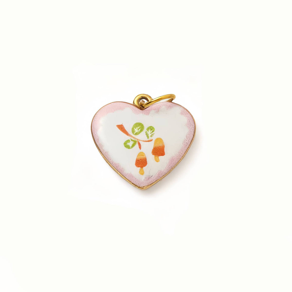 18K Gold-Plated Colorful Heart Pendant Charms