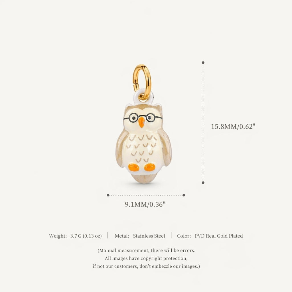 18K Gold-Plated Puppy Crystal Pendant Charms