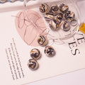 Japanese-Style Gold Sand Swirl Lampwork Beads