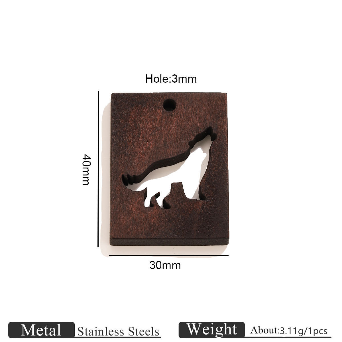 Engraved Wood Pendant Charms