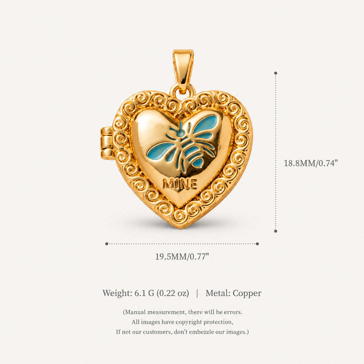 Pocket Watch & Heart Charms