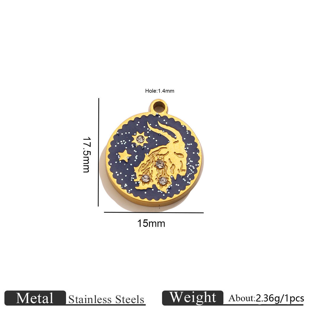 12 Zodiac Constellation Charms