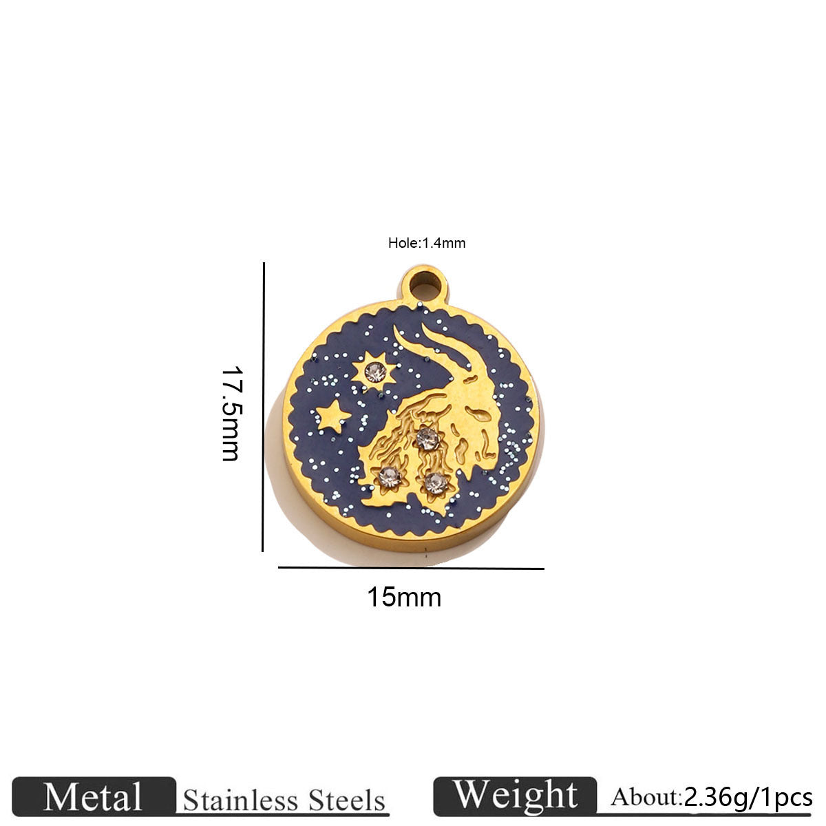 12 Zodiac Constellation Charms