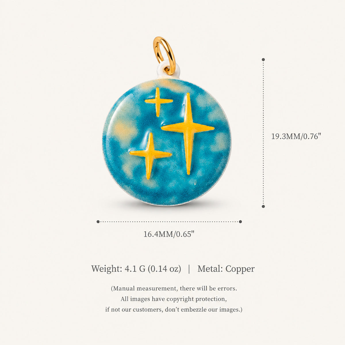Painted Star Charms
