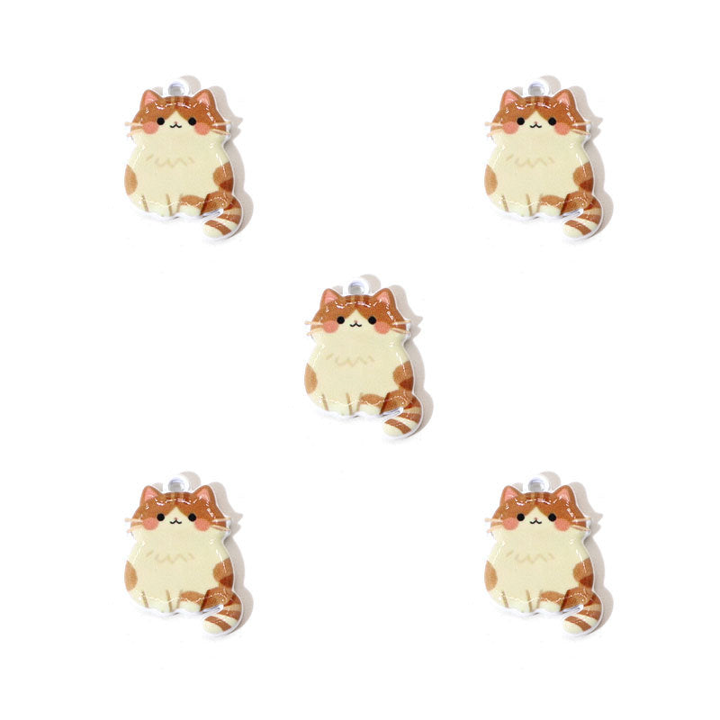 Cute Painted Cat Charms – Colorful Cartoon Cat Pendants for DIY Bracelets, Necklaces, Earrings & Hair Accessories