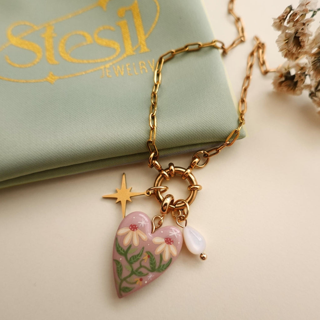 Butterfly, Moon & Heart Charms