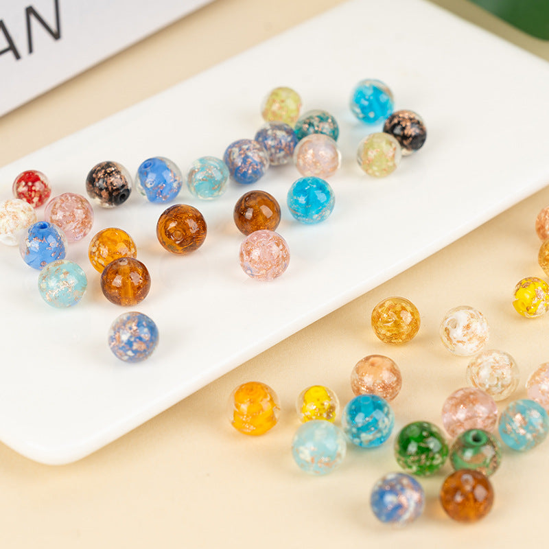 Gold Sand Luminous Glass Beads