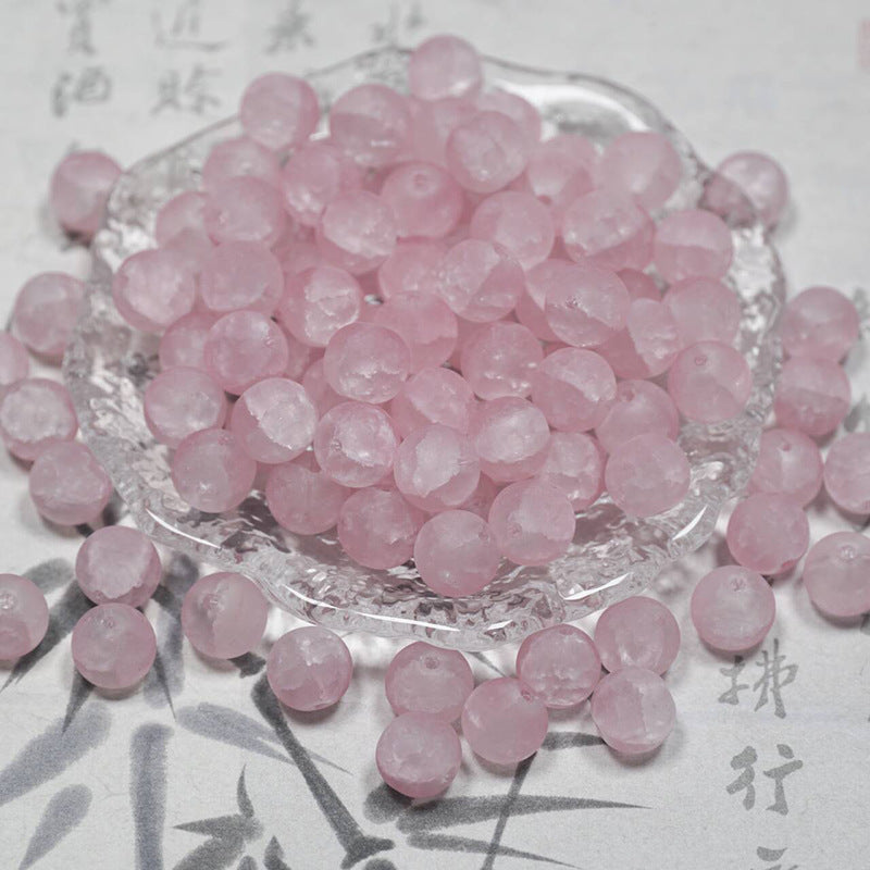 Frosted Moonlight Jade-Style Glass Beads