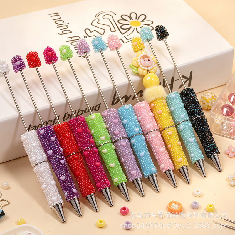 Colorful Bubble Heart Ballpoint Pens – Cute Love Bubble Decorative Pens for DIY Gifts, Aesthetic Stationery & Craft Supplie