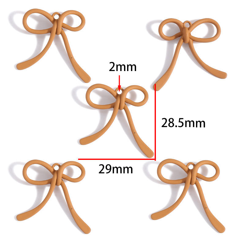 Colorful Painted Alloy Bow Charms – Fashion Ribbon Pendants for DIY Earrings, Necklaces, Hair Accessories & Jewelry Making