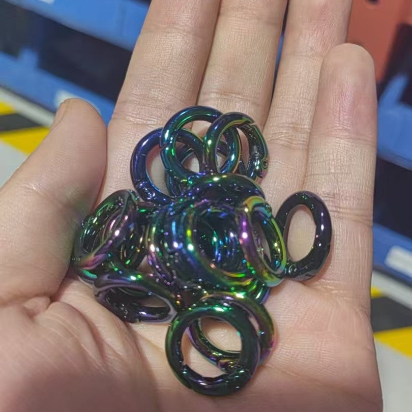 Colorful Alloy Spring Key Rings