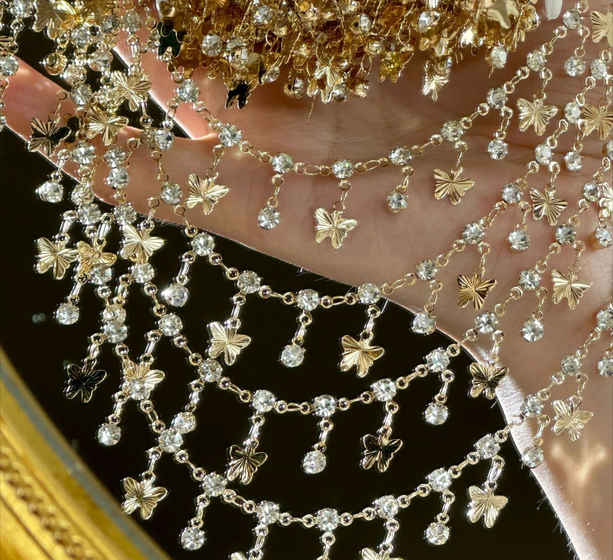 Butterfly Rhinestone Decorative Chain – 10 Meters