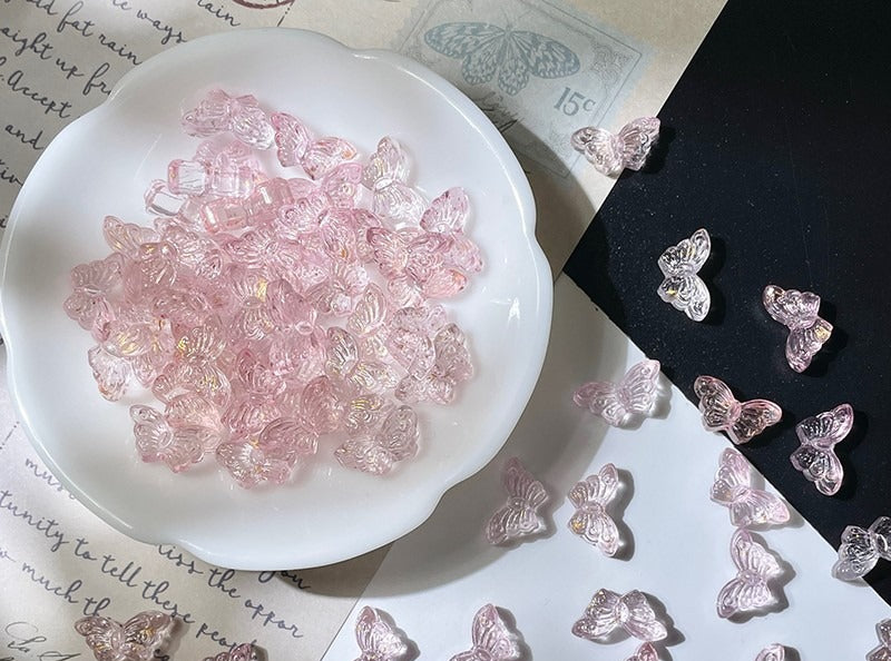 Glass Butterfly Beads with Straight Holes