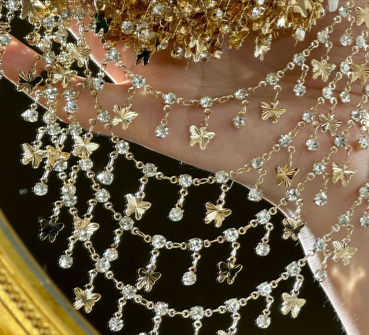 Butterfly Rhinestone Decorative Chain – 10 Meters