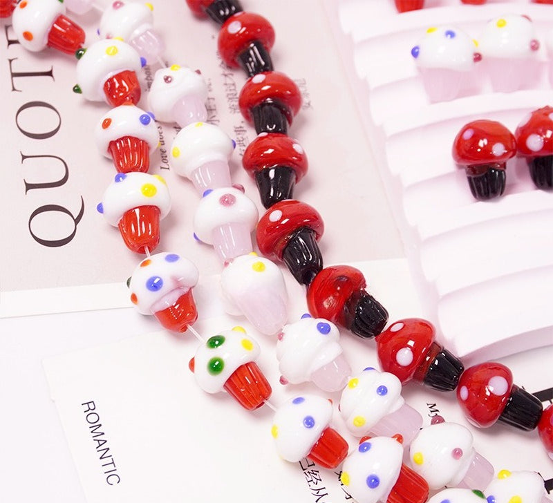 Colorful Ice Cream Cone & Cupcake Glass Beads