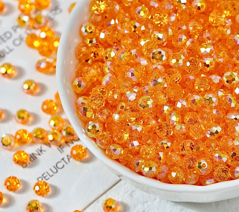 Faceted Crystal-Style Rondelle Beads