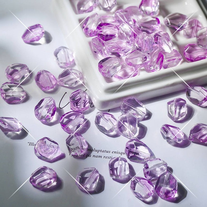 Pink Amethyst-Style Glazed Beads