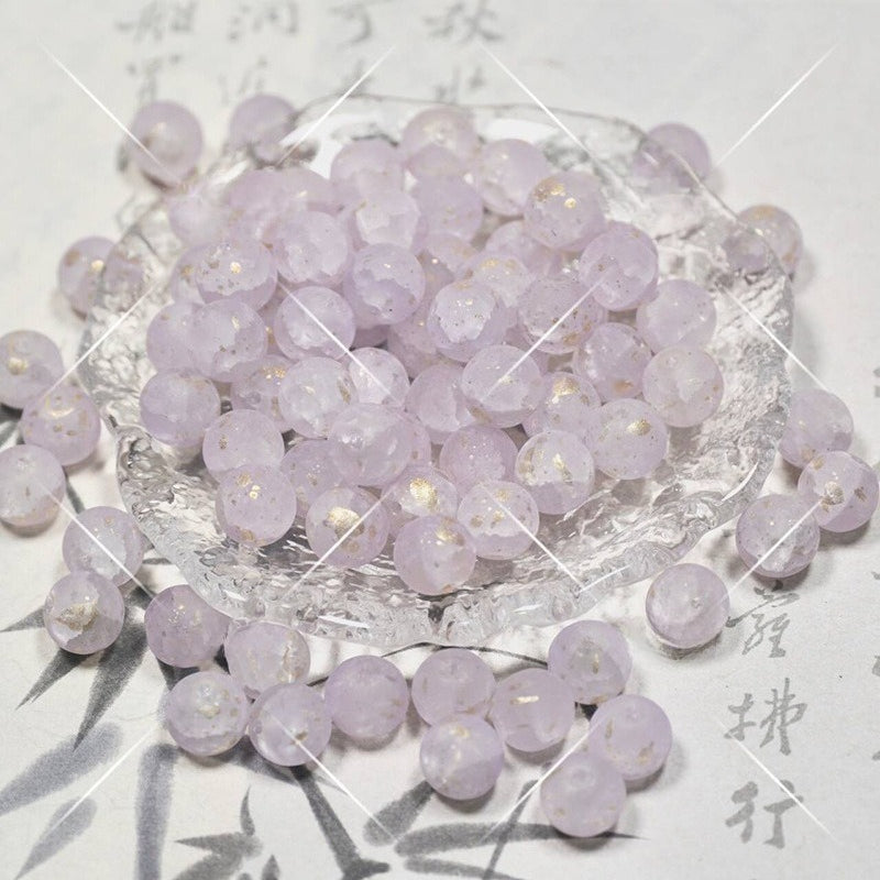 Frosted Moonlight Jade-Style Glass Beads