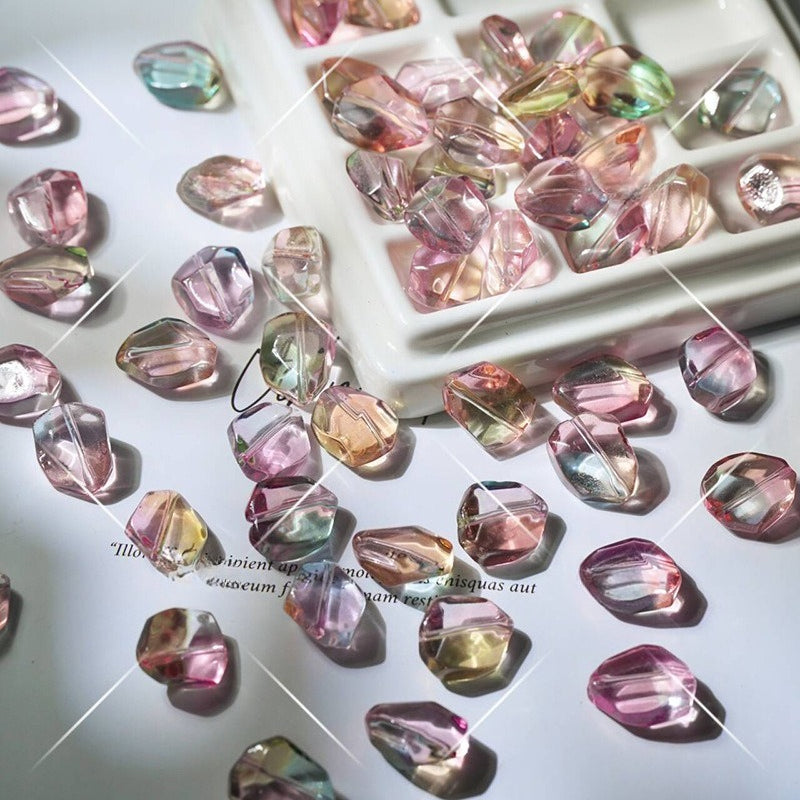 Pink Amethyst-Style Glazed Beads