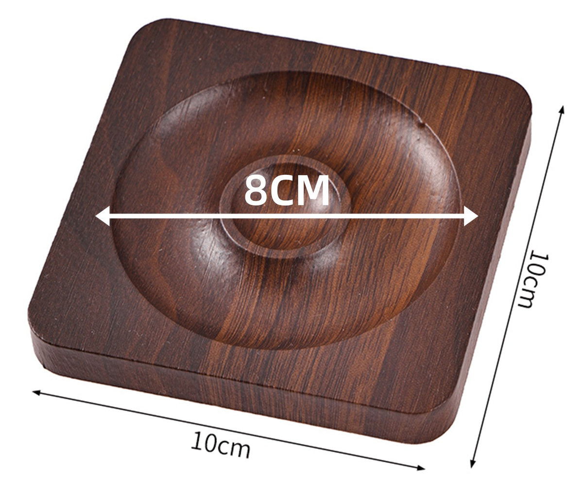 Walnut-Pattern Wooden Bead & Bracelet Display Tray – Vintage Jewelry Display Plate for Gemstone Bracelets, Craft Fairs & Market Stalls