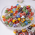 Colorful Large-Hole Glazed Abacus Beads