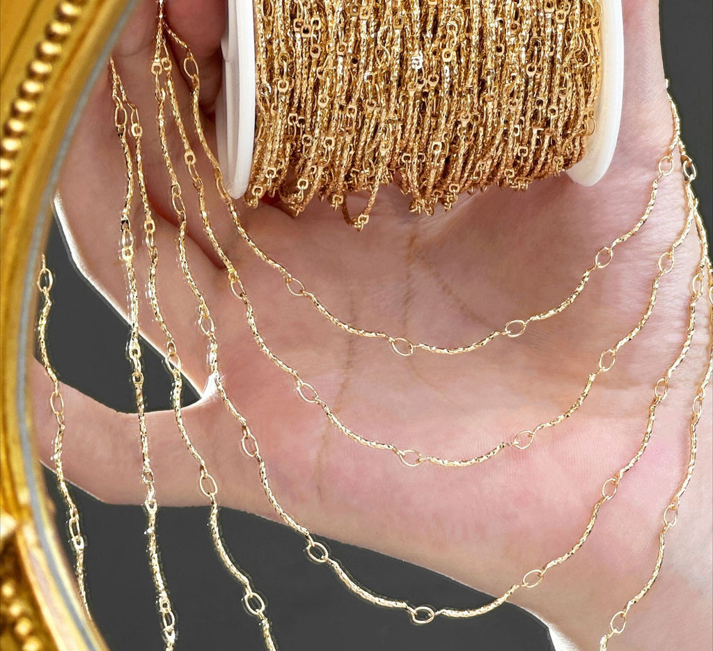 Floral Curved Bar Chain – 10 Meters