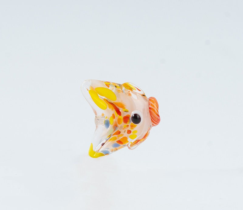 Japanese-Style Colorful Glazed Glass Fish Beads