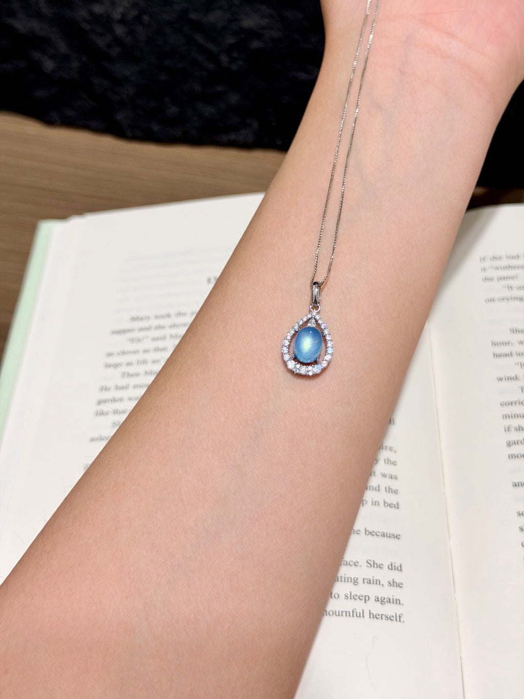 Aquamarine Teardrop Pendant