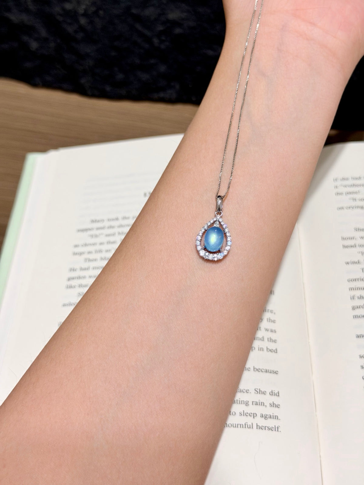 Aquamarine Teardrop Pendant