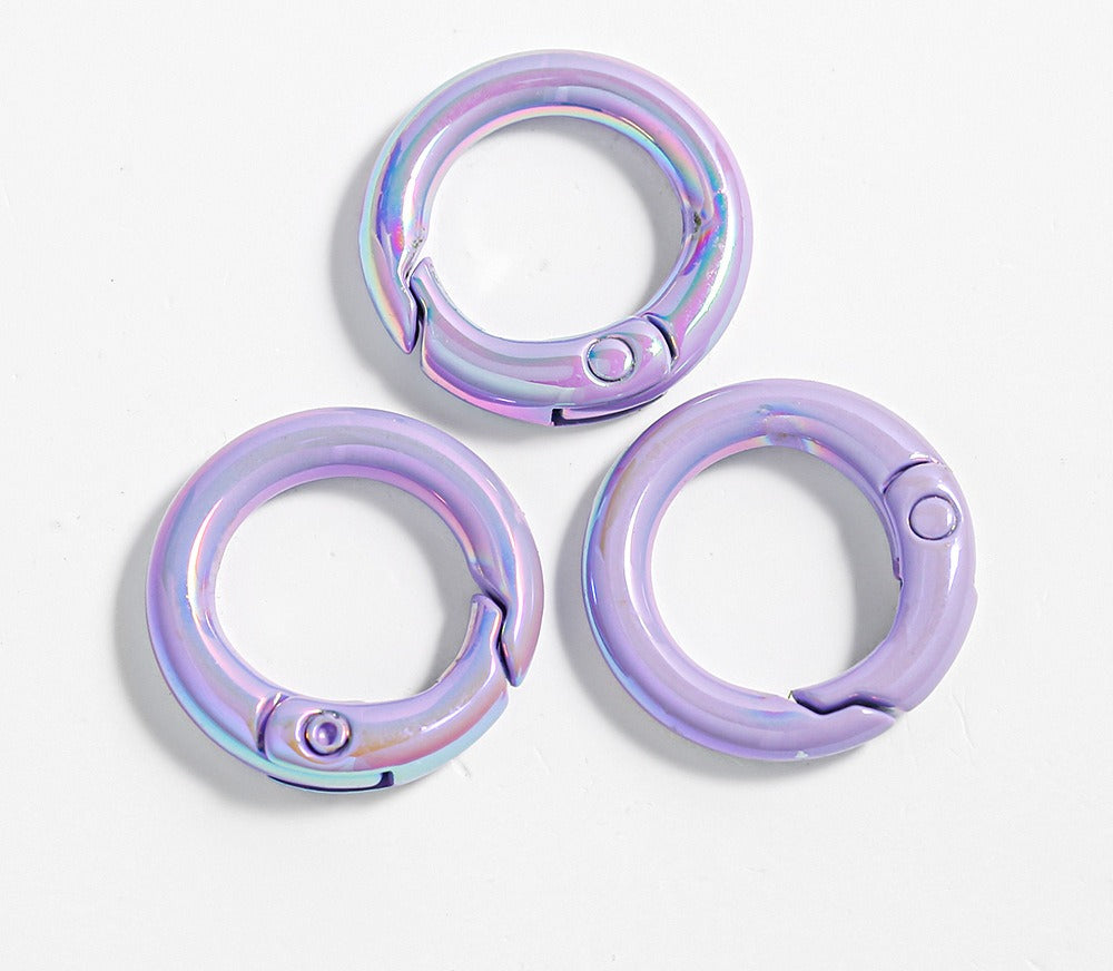 Colorful Alloy Spring Key Rings