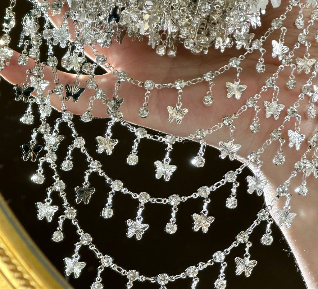Butterfly Rhinestone Decorative Chain – 10 Meters