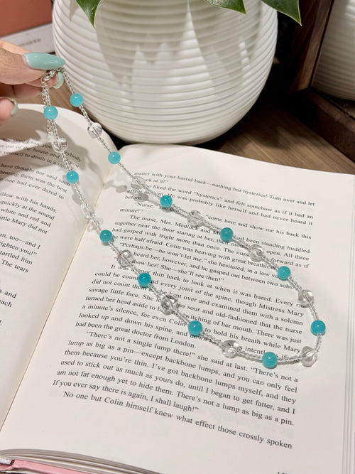 Amazonite & White Quartz Beaded Necklace – Candy