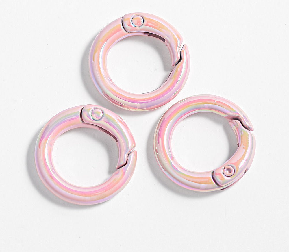 Colorful Alloy Spring Key Rings