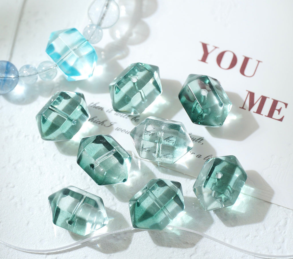 Hexagonal Glazed Beads