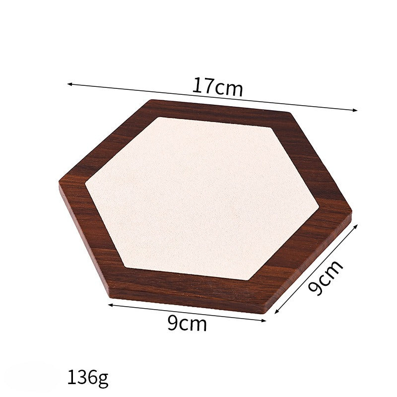 Minimalist Wooden Jewelry Display Tray – Modern Necklace, Bracelet & Earring Display Plate for Product Photography, Craft Fairs & Boutique Displays