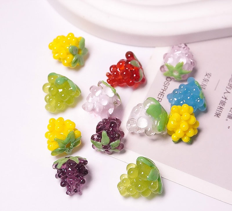 Grape Cluster Glazed Beads