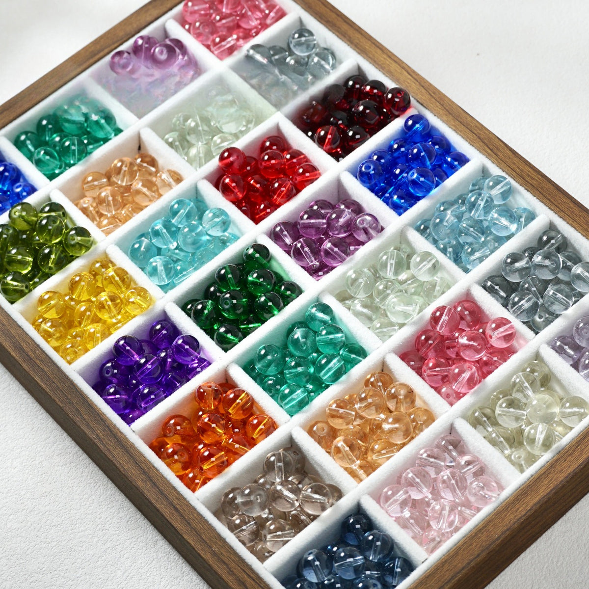 Glass Crystal-Style Round Beads