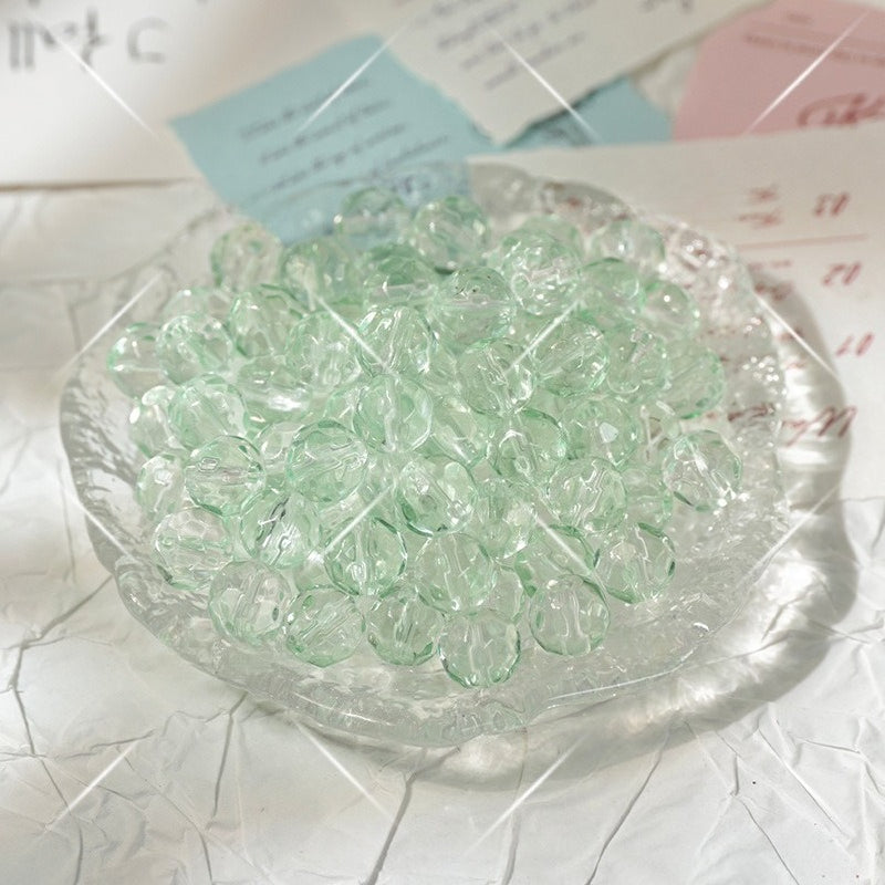 Irregular Crystal-Style Glazed Glass Beads