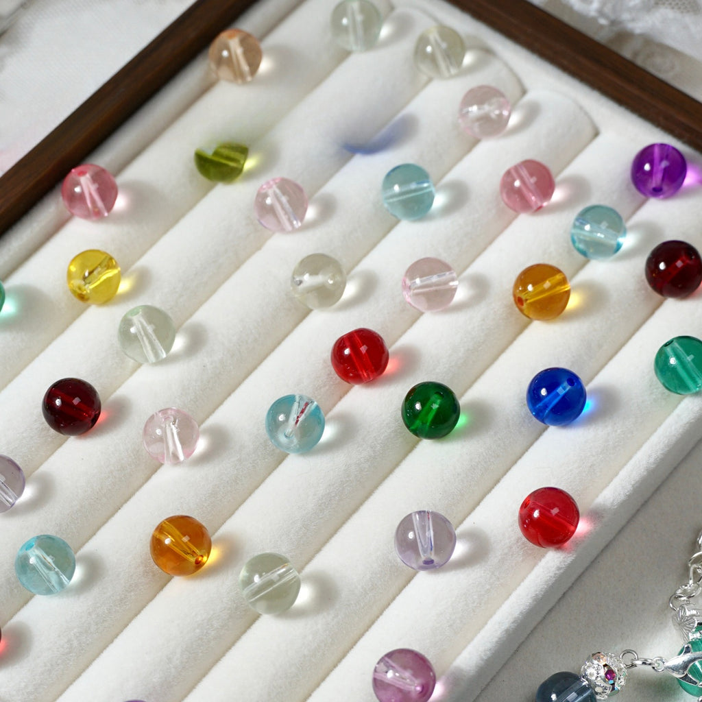 Glass Crystal-Style Round Beads