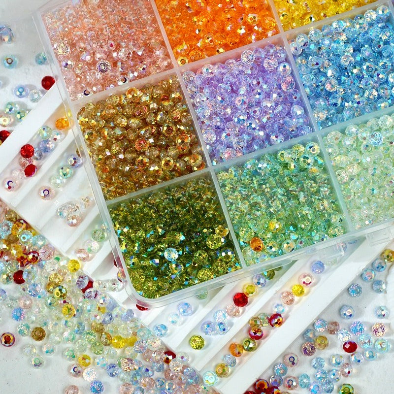 Faceted Crystal-Style Rondelle Beads