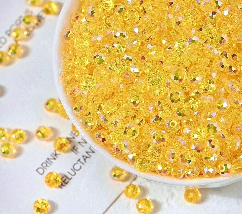 Faceted Crystal-Style Rondelle Beads