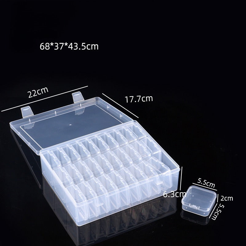 30-Compartment Plastic Bead Organizer Box – Clear PP Storage Case with Individual Compartments for Jewelry Making, Nail Art & DIY Craft Supplie