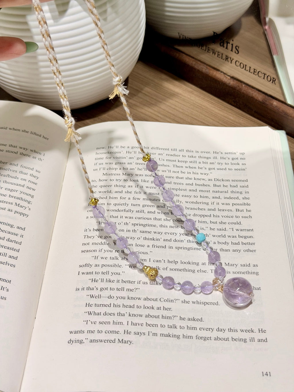 Amethyst Peace Buckle Necklace